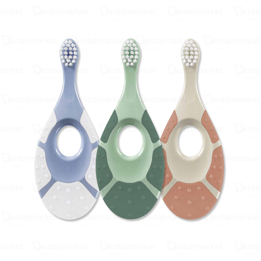 Pack de 3 Cepillos de Dientes Bébé Confort blanco/azul