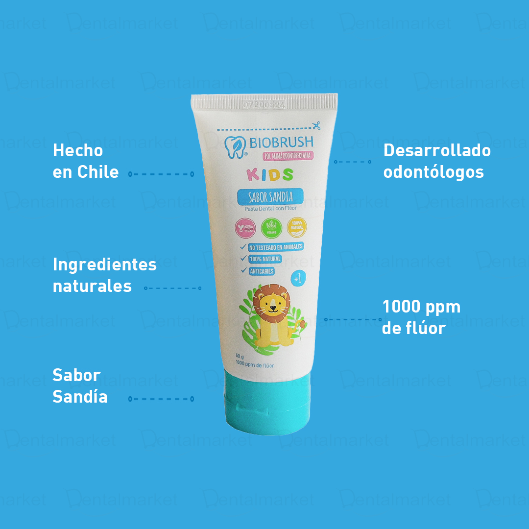 Pasta Dental Natural Kids Sandía con Flúor 50 gr