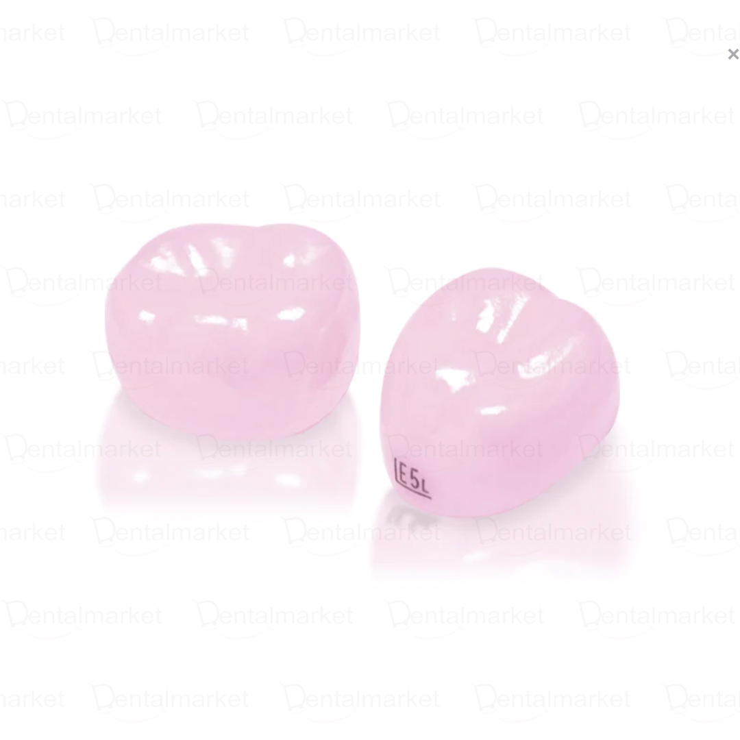 Coronas de Zirconio Rosadas de Prueba o Try-in - Segundo Molar Temporal