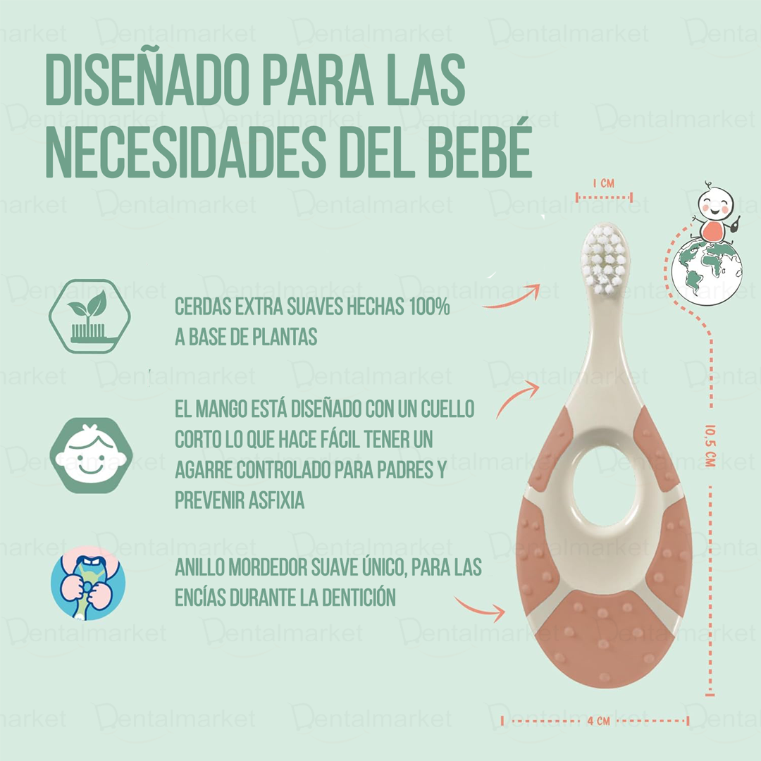 Pack cepillo infantil 0-2 años ecológico