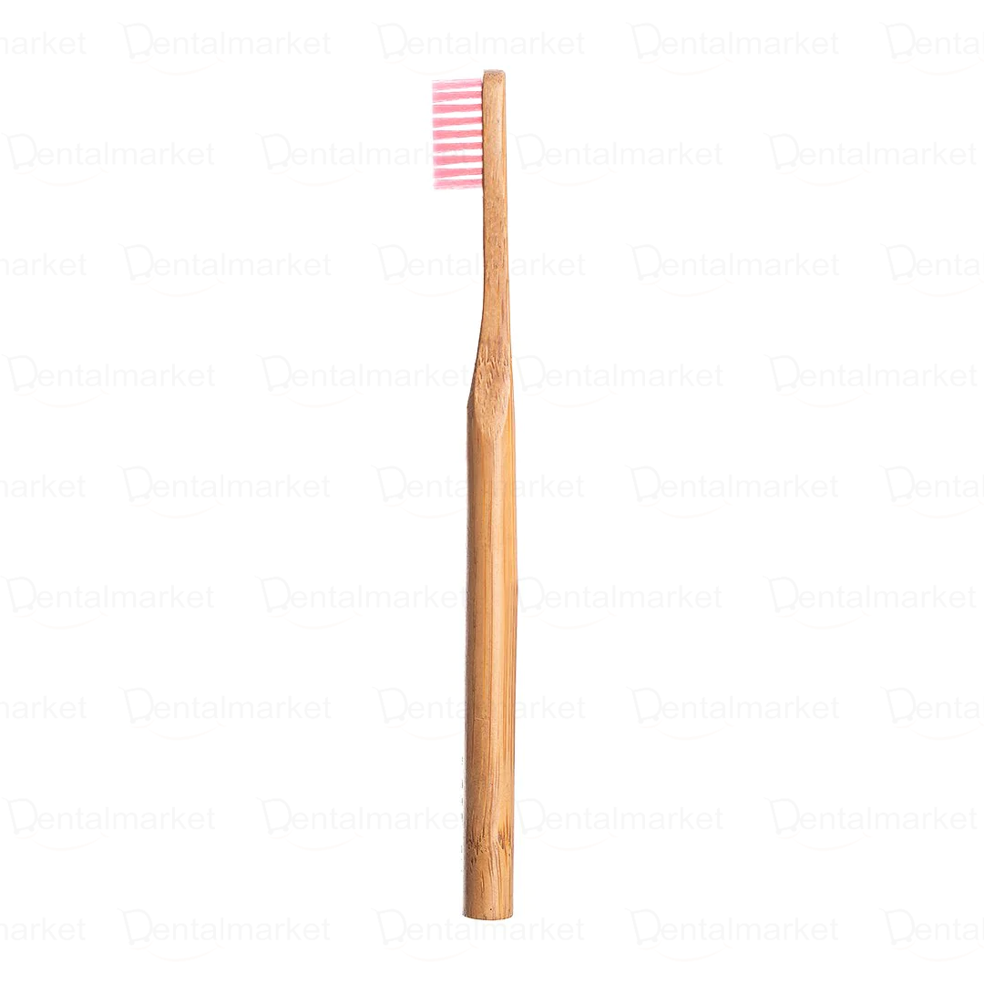 Cepillo de dientes ultrasuave para Adultos de Bambú Rosado