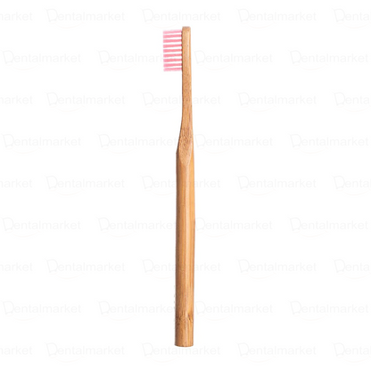 Cepillo de dientes ultrasuave para Adultos de Bambú Rosado